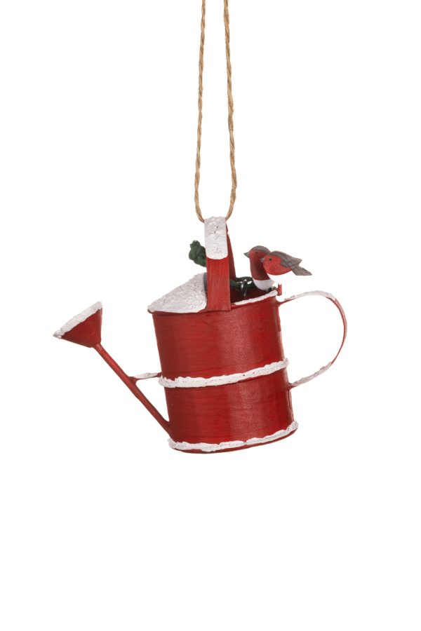 Hanging Robins on a Watering Can