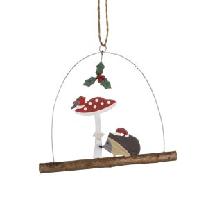 Hanging Hedgehog Under Toadstool