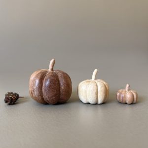Wooden Pumpkin Ornaments