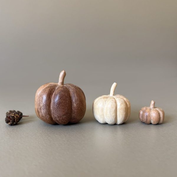 Wooden Pumpkin Ornaments