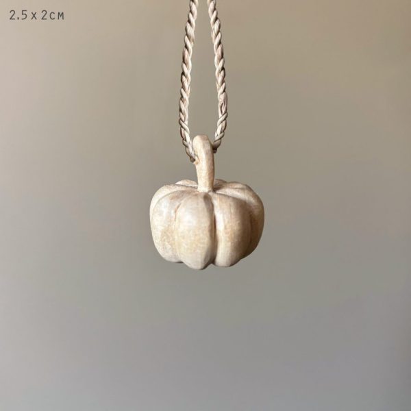 Hanging Wooden Pumpkin - Small