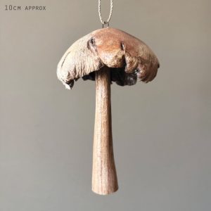 Hanging Wooden Mushroom - Large