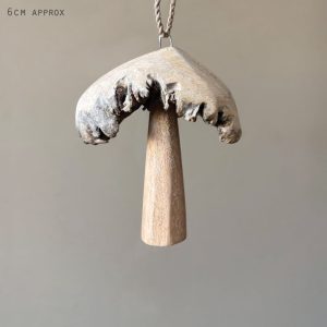 Hanging Wooden Mushroom - Small