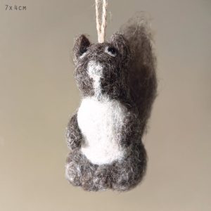 Needle Felted Hanging Squirrel