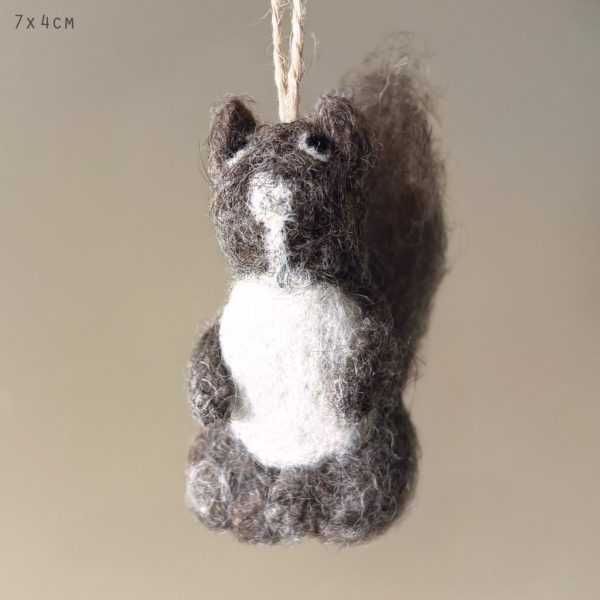 Needle Felted Hanging Squirrel
