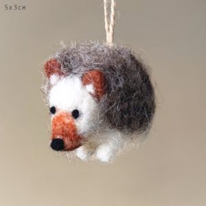 Needle Felted Hanging Hedgehog