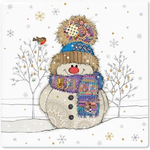 Bug Art Ceramic Snowman Coaster