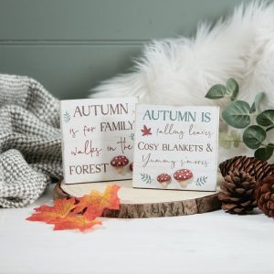 Wooden Autumn Sign - Forest