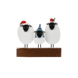 Three Christmas Sheep Ornament