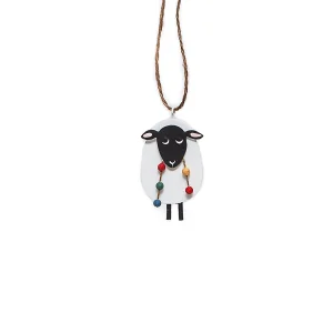 Hanging Christmas Sheep Decoration - Fairy Lights