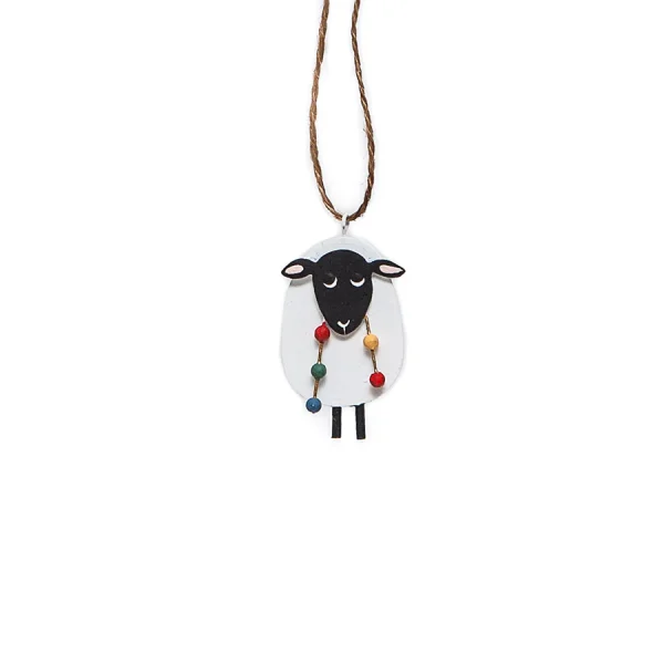 Hanging Christmas Sheep Decoration - Fairy Lights