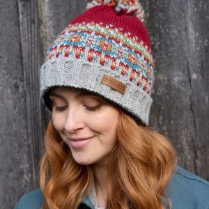 Iona Roll Back Bobble Beanie