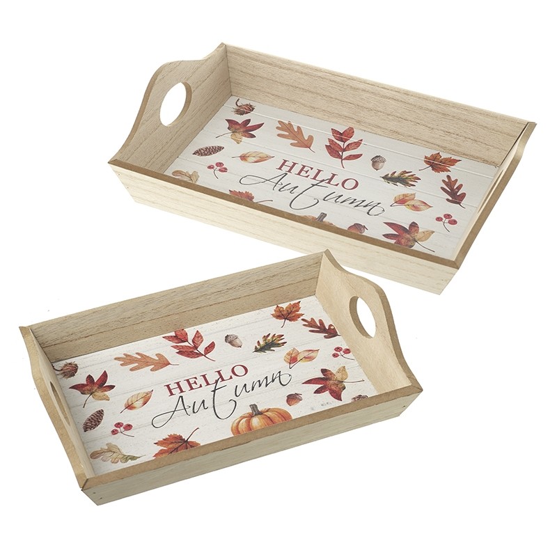 Hello Autumn Wooden Trays