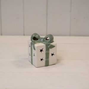 White / Green LED Christmas Present