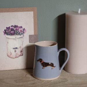 Dachshund Small Jug - Denim Blue