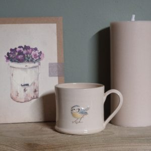 Blue Tit Espresso Mug - Cream