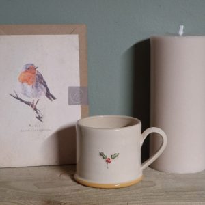 Holly Espresso Mug - Cream, Orange Base