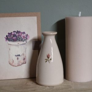 Rosebud Medium Vase - Cream