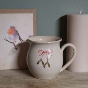 Mistletoe Bellied Jug - Cream