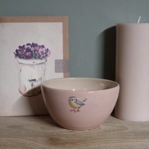 Blue Tit Small Bowl - Pink