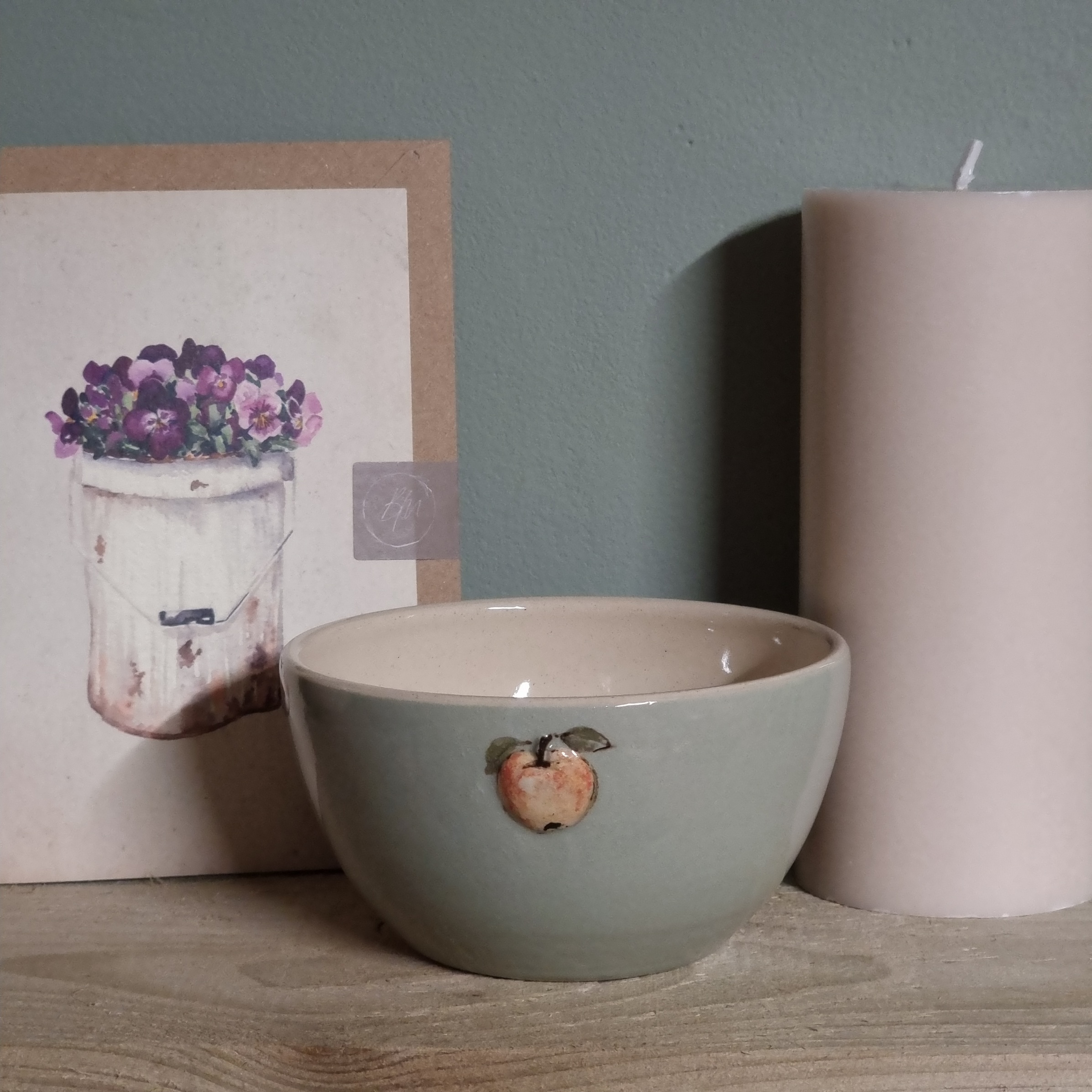 Apple Small Bowl - Eau De Nil