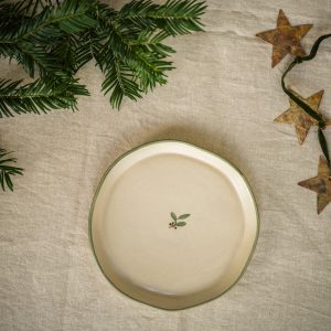 Hand Painted Holly Plate