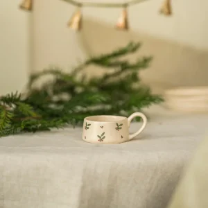 Hand Painted Holly Tealight Holder