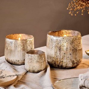 Medium Nimit Tealight Holder + Small Nimit Tealight Holder