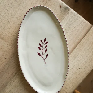 Hand Painted Oval Plate
