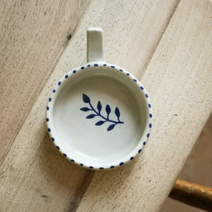 Hand Painted Olive Dish Blue