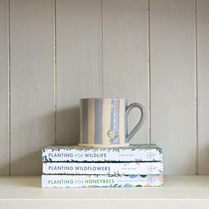 Blue Tit Mug Denim Blue Striped