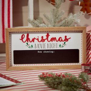 Christmas Movie Night Chalkboard