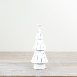 White Metal Christmas Tree Ornament