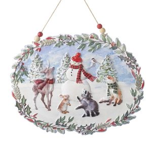Metal Christmas Scene Hanger