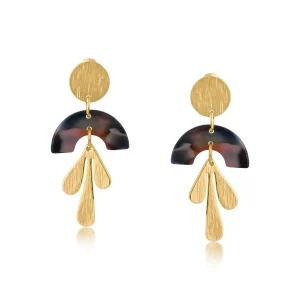 Camille Red Blue Floral Earrings