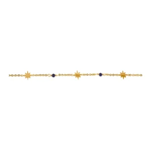 Celina Stainles Steel Anklet - Blue
